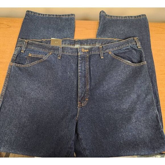 NWT Dickies dark blue denim jeans 44x32 (A) - Picture 1 of 5